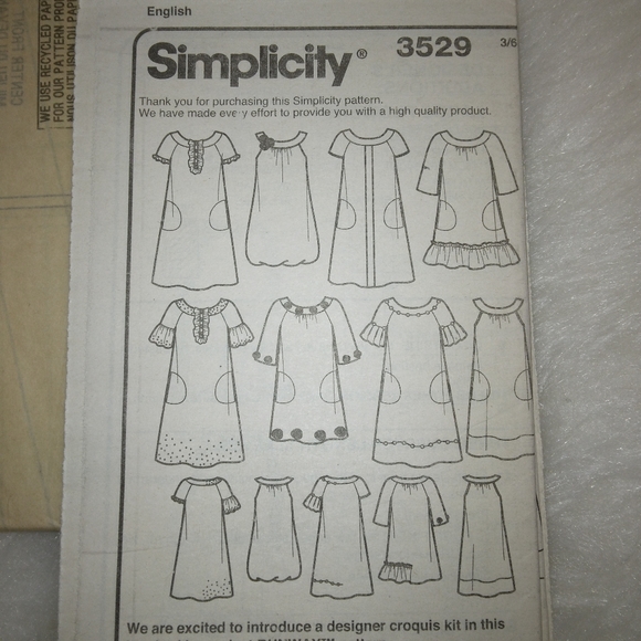SIMPLICITY 3529 Project Runway pull-over dress with length & sleeve var… - Picture 4 of 5